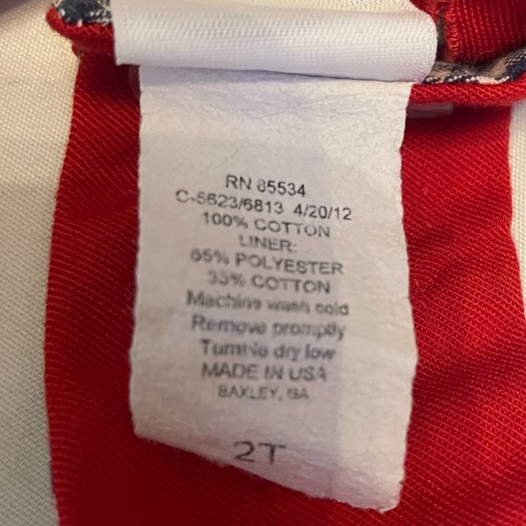 THE BAILEY BOYS RED BLUE GINGHAM REVERSIBLE LONG JOHN ROMPER 2T - Picture 12 of 12